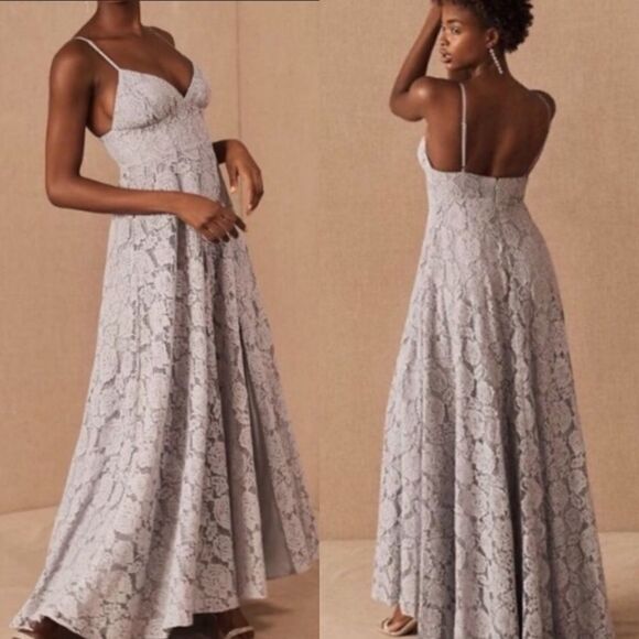 BHLDN FAME and PARTNERS Lace Charlotte Vneck Dress